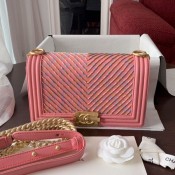 Chanel Boy Chanel Handbag A67086 Pink 2019 Collection AQ04134
