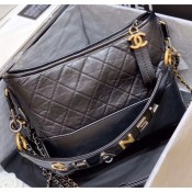 Chanel Medium CHANEL'S GABRIELLE Hobo Bag in Aged Calfskin AS1582 Black 2020(Quality) Collection AQ01160