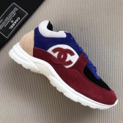 Chanel Suede Calfskin Sneakers For Women/Men G33862 Blue/Red 2019 (GD5002-8121239 )