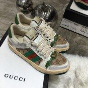 Gucci Women's Screener Leather Sneaker ?570442 Beige 2019 (HZX-9030806 )