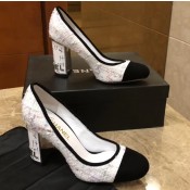 Chanel Tweed Pumps With Graffiti Heel White 2018 (GD4042-8110853 )