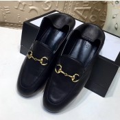 Gucci Leather Folded Down Loafer 414998 Black 2018 (GD1054-8081666 )
