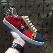 Gucci Studed  Low-top Sneaker For Men/Women Red/Blue 2017 (SZ2029-6123121 )